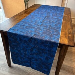 Fabric Blue with Silver Stars & Glittering Pixie Dust 2.77 Yds. celestial NEW